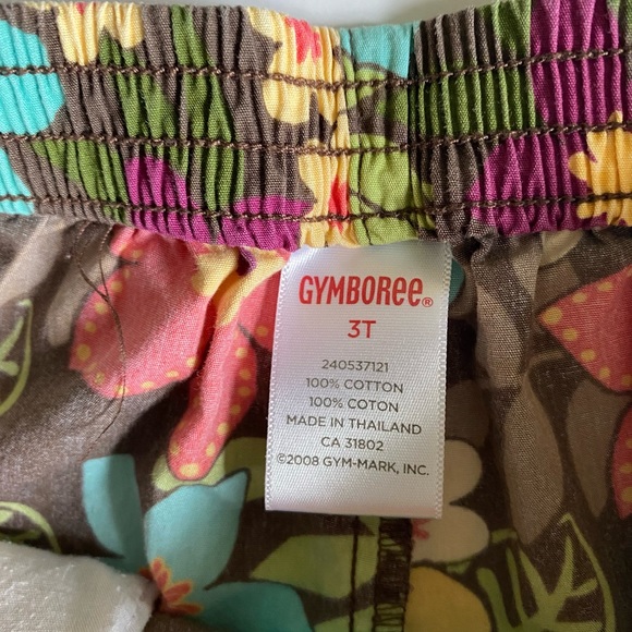 Gymboree Flower Power Floral Print Pull-On Capri Pants Toddler Girl Size 3T - Picture 5 of 5